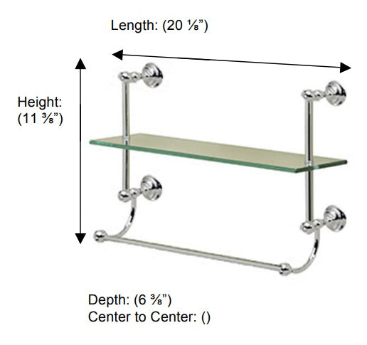 Valsan - KINGSTON Single Tier Shelf with Towel Bar