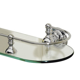 Valsan - KINGSTON Glass Shelf with Gallery, 12” 20" 24"