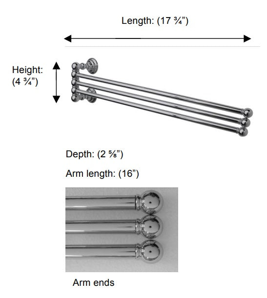Valsan - KINGSTON Adjustable Towel Rail