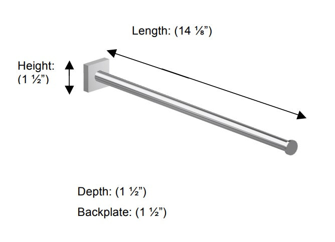 Valsan - BRAGA - Single Perpendicular Towel Bar