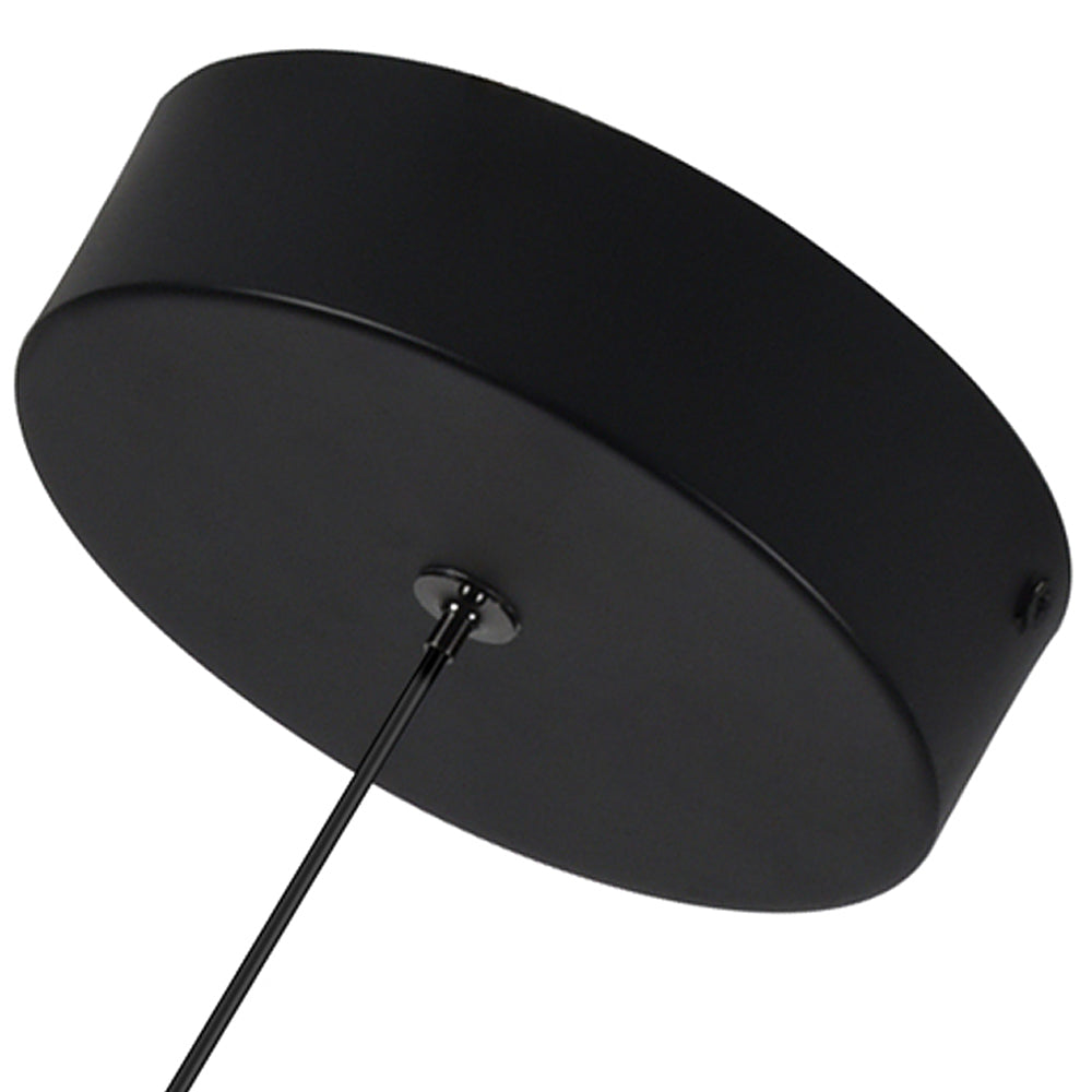 VONN Artisan Genoa VAP2111BL 5" Integrated LED ETL Certified Height Adjustable Pendant with Glass Shade, Black