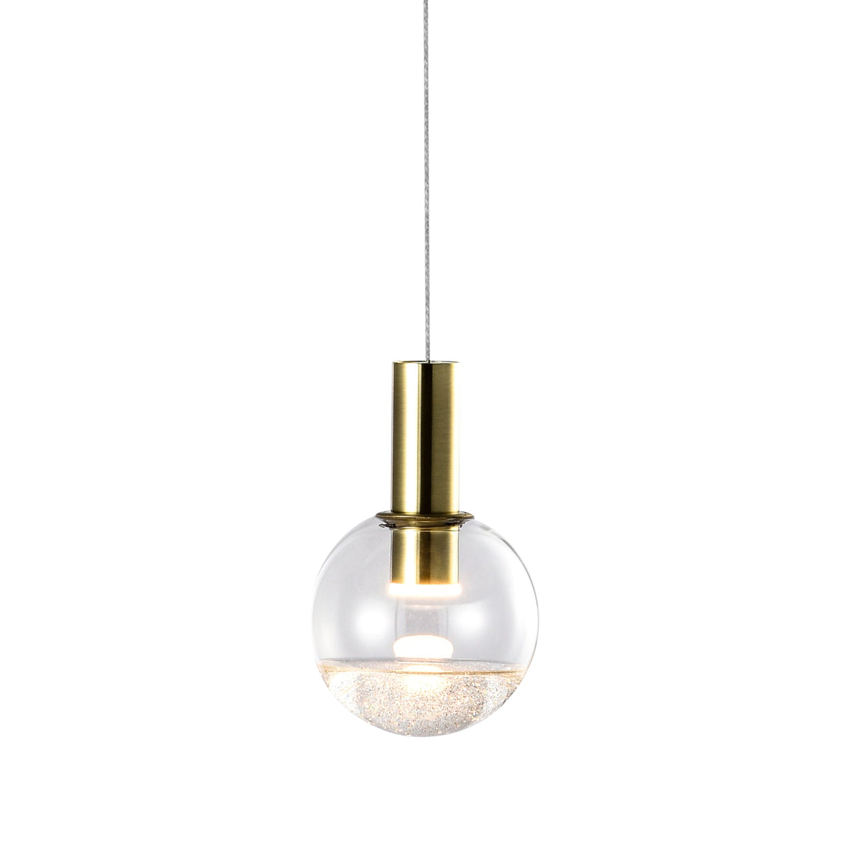 VONN Artisan Sienna VAP2181BRS 5" Integrated LED ETL Certified Height Adjustable Pendant Light, Brass