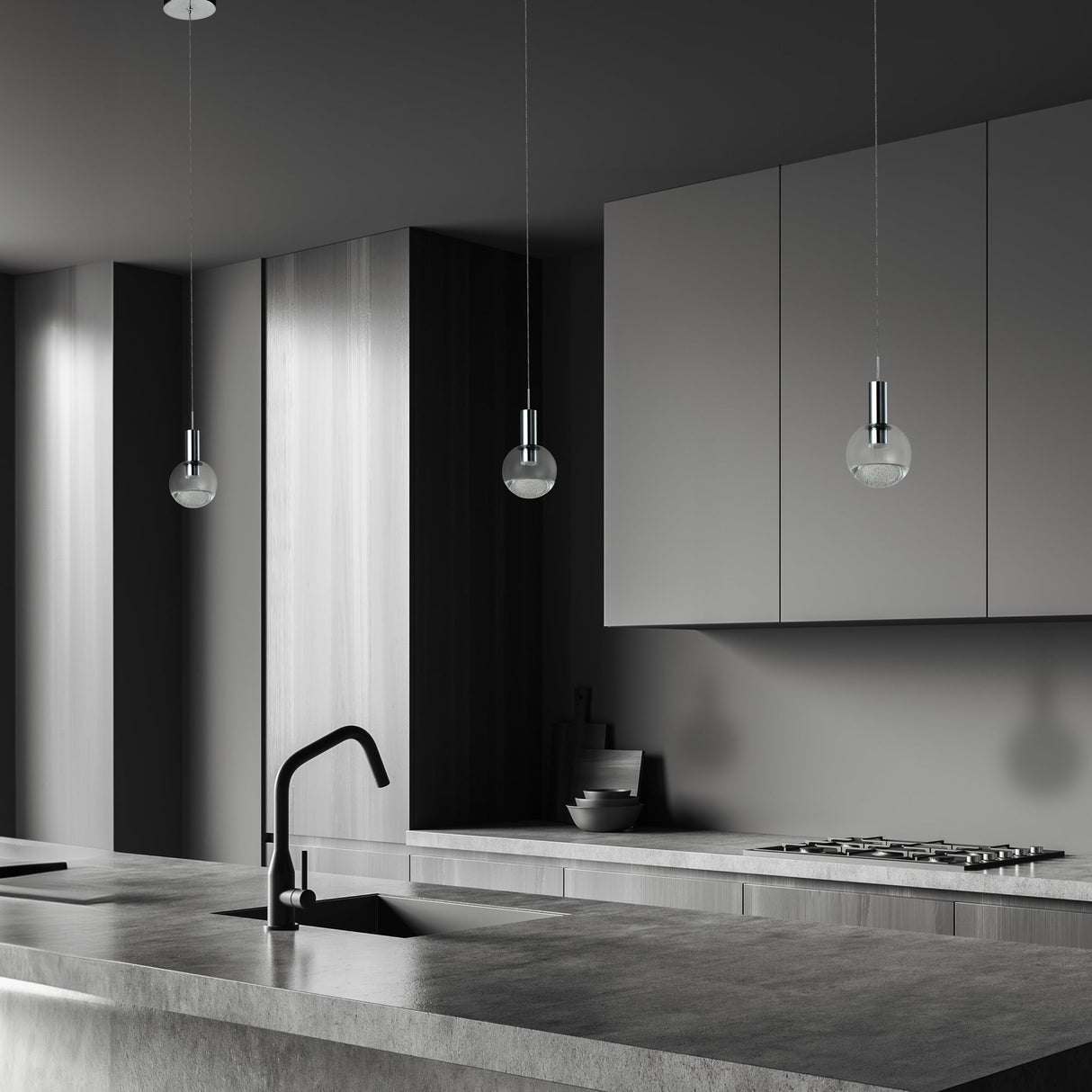 VONN Artisan Sienna VAP2181CH 5" Integrated LED ETL Certified Height Adjustable Pendant Light, Chrome