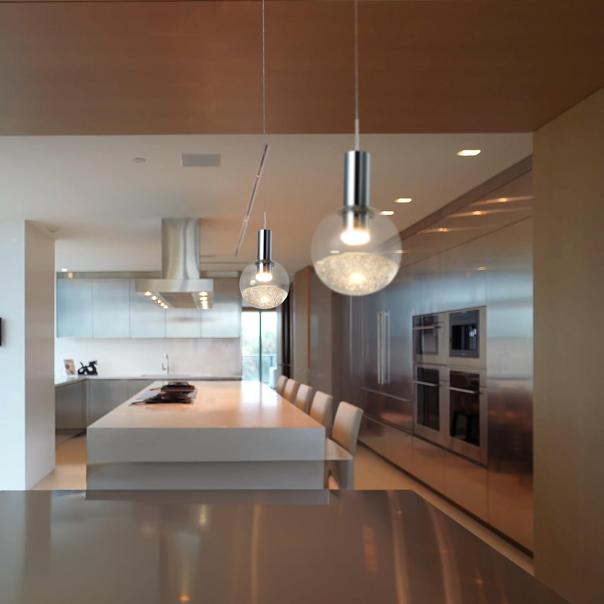 VONN Artisan Sienna VAP2181CH 5" Integrated LED ETL Certified Height Adjustable Pendant Light, Chrome