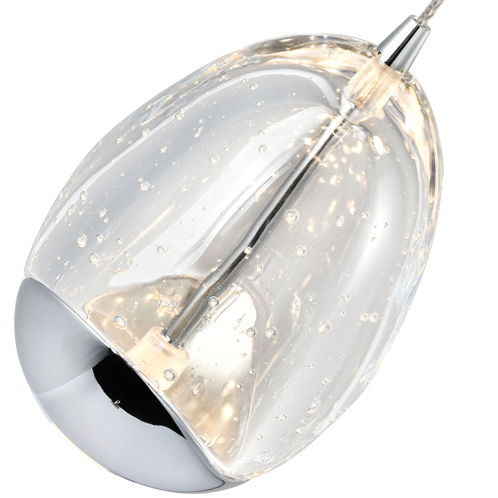 VONN Artisan Venezia VAP2203CH 3-Light Integrated LED ETL Certified Pendant, Height Adjustable Chandelier, Black