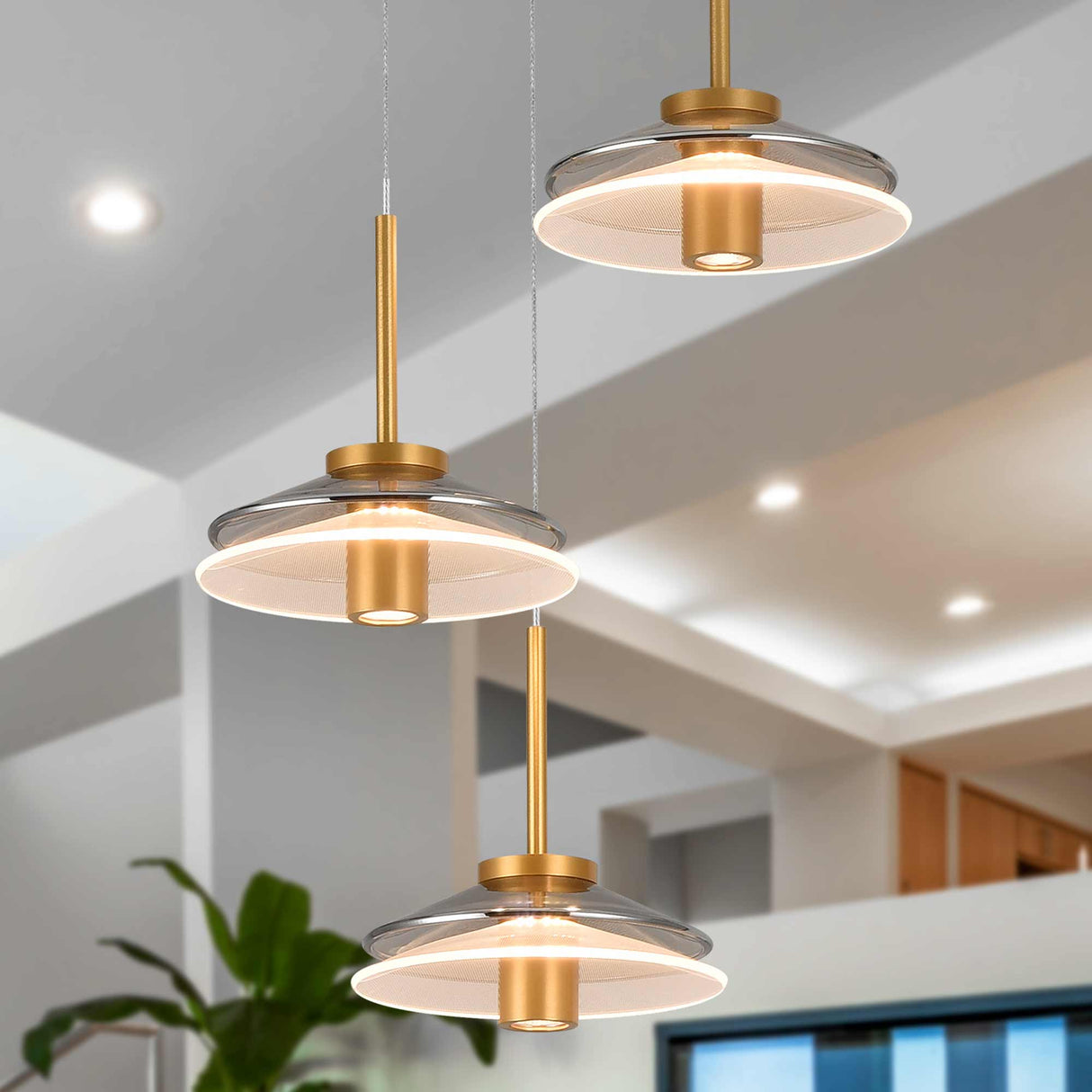 VONN Artisan Verona VAP2313BL 16" Integrated LED ETL Certified Pendant, Height Adjustable Chandelier, Black