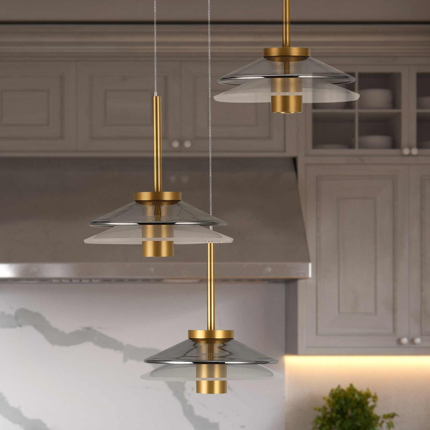VONN Artisan Verona VAP2313BL 16" Integrated LED ETL Certified Pendant, Height Adjustable Chandelier, Black