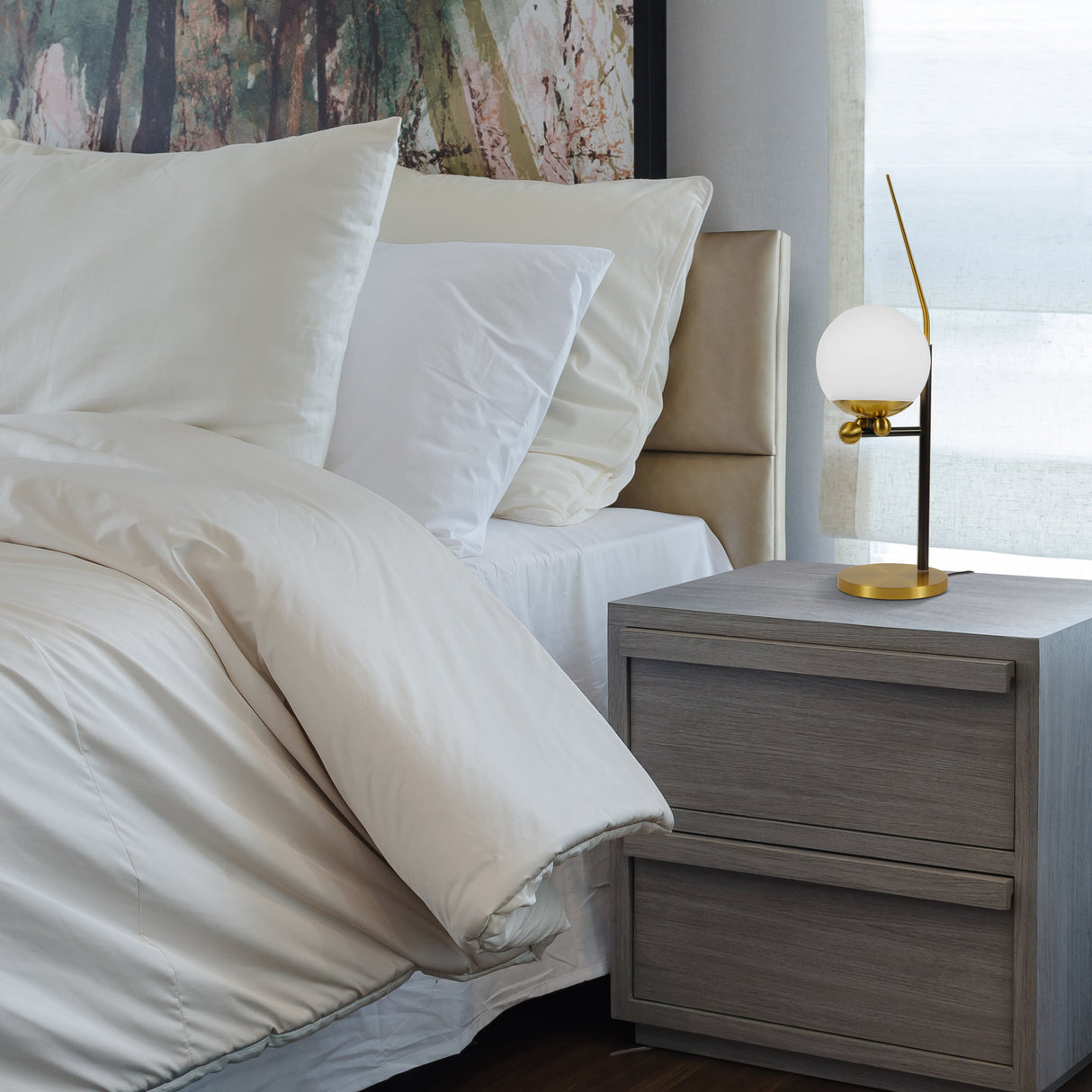 VONN Artisan Chianti VAT6121AB 22" Height Integrated LED ETL Certified Table Lamp with Touch Base Dimming