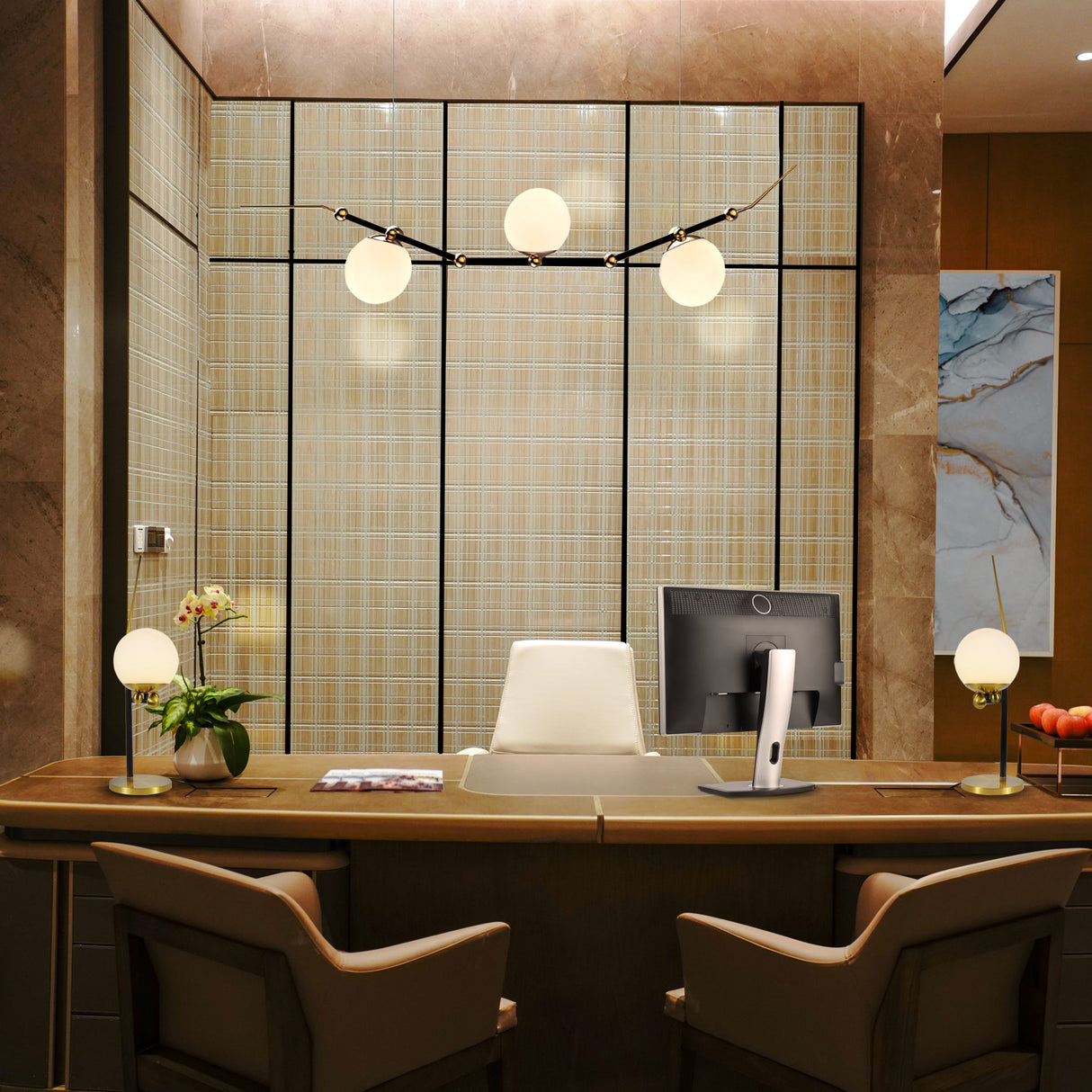 VONN Artisan Chianti VAT6121AB 22" Height Integrated LED ETL Certified Table Lamp with Touch Base Dimming