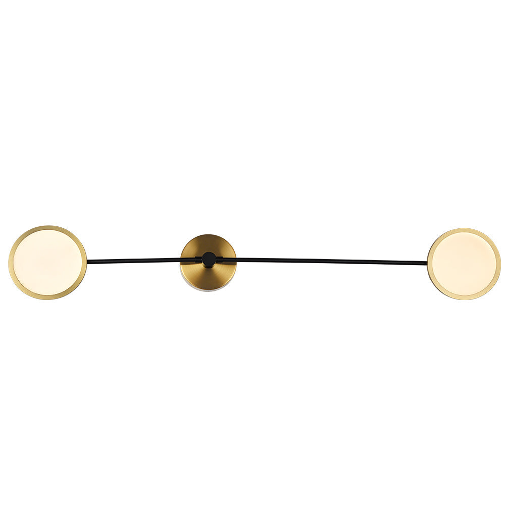 VONN Artisan Torino VAW1192AB 39" Integrated LED ETL Certified Wall Sconce, Rotating LED Circular Disks, Antique Brass