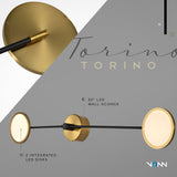 VONN Artisan Torino VAW1192AB 39" Integrated LED ETL Certified Wall Sconce, Rotating LED Circular Disks, Antique Brass