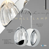VONN Artisan Venezia VAW1201CH 5" Integrated LED ETL Certified Wall Sconce Light with Clear Glass Shade, Chrome