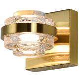 VONN Artisan Milano VAW1331AB 6" 1-Light Integrated LED ETL Certified Wall Sconce, Antique Brass