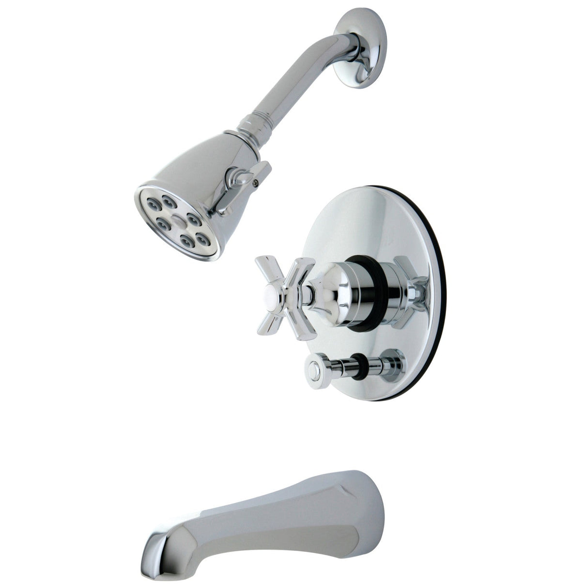 Millennium VB86910ZX Single-Handle 3-Hole Wall Mount Tub and Shower Faucet, Polished Chrome