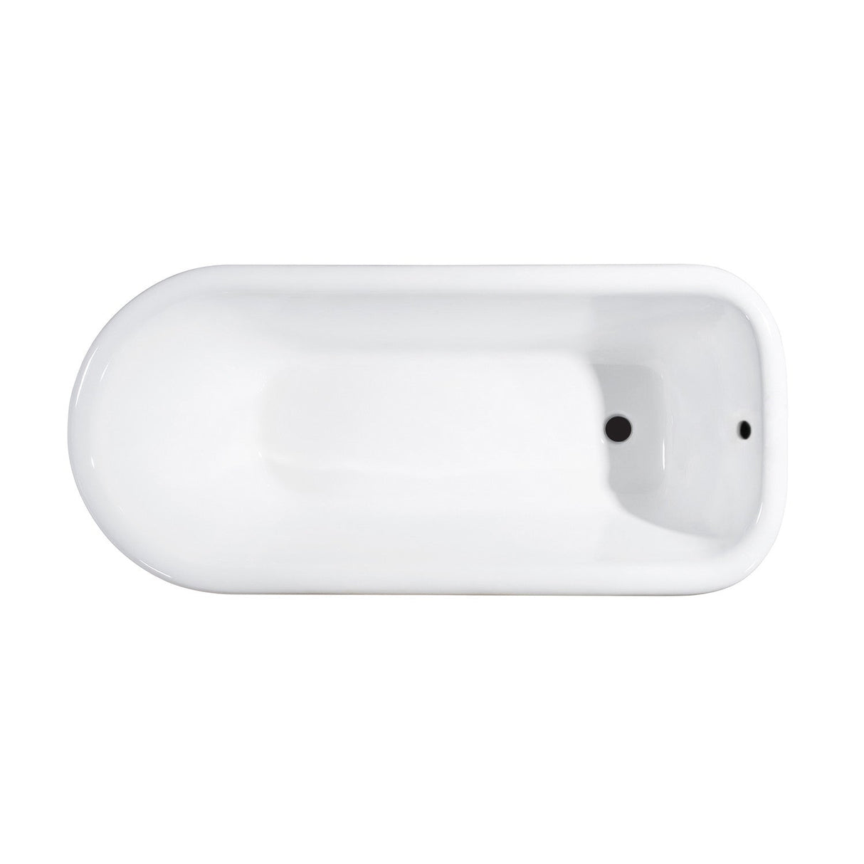 Aqua Eden VCTND483117W1 48-Inch Cast Iron Roll Top Clawfoot Tub (No Faucet Drillings), White/Polished Chrome