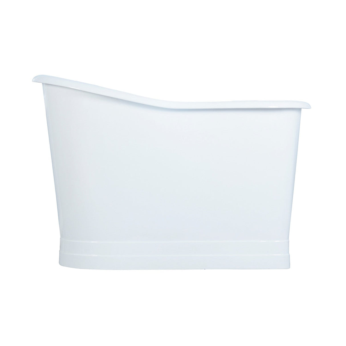 Aqua Eden VCTND513029 51-Inch Single Slipper Cast Iron Skirted Pedestal Tub, White