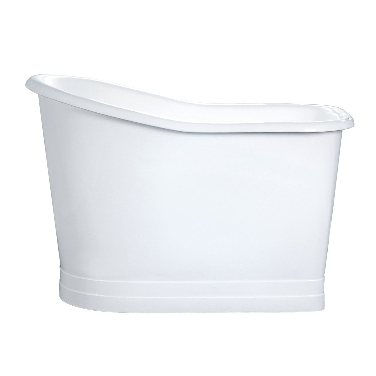 Aqua Eden VCTND513029 51-Inch Single Slipper Cast Iron Skirted Pedestal Tub, White