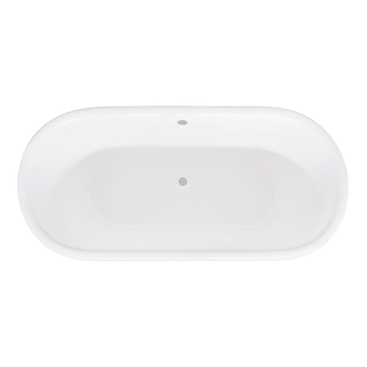 Aqua Eden VCTND663025 66-Inch Cast Iron Double Ended Pedestal Tub (No Faucet Drillings), White