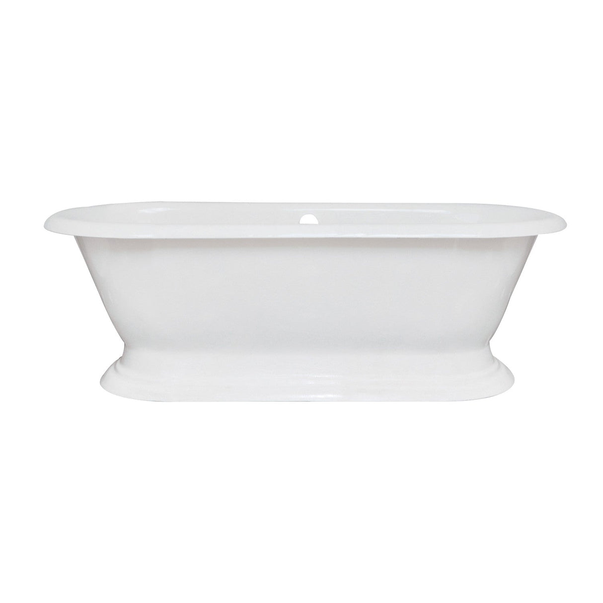 Aqua Eden VCTND723224 72-Inch Cast Iron Double Ended Pedestal Tub (No Faucet Drillings), White