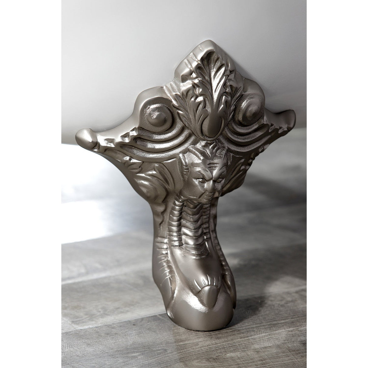 Aqua Eden VCTNL8 4-Piece (Set) Lion Cast Iron Tub Feet, Brushed Nickel