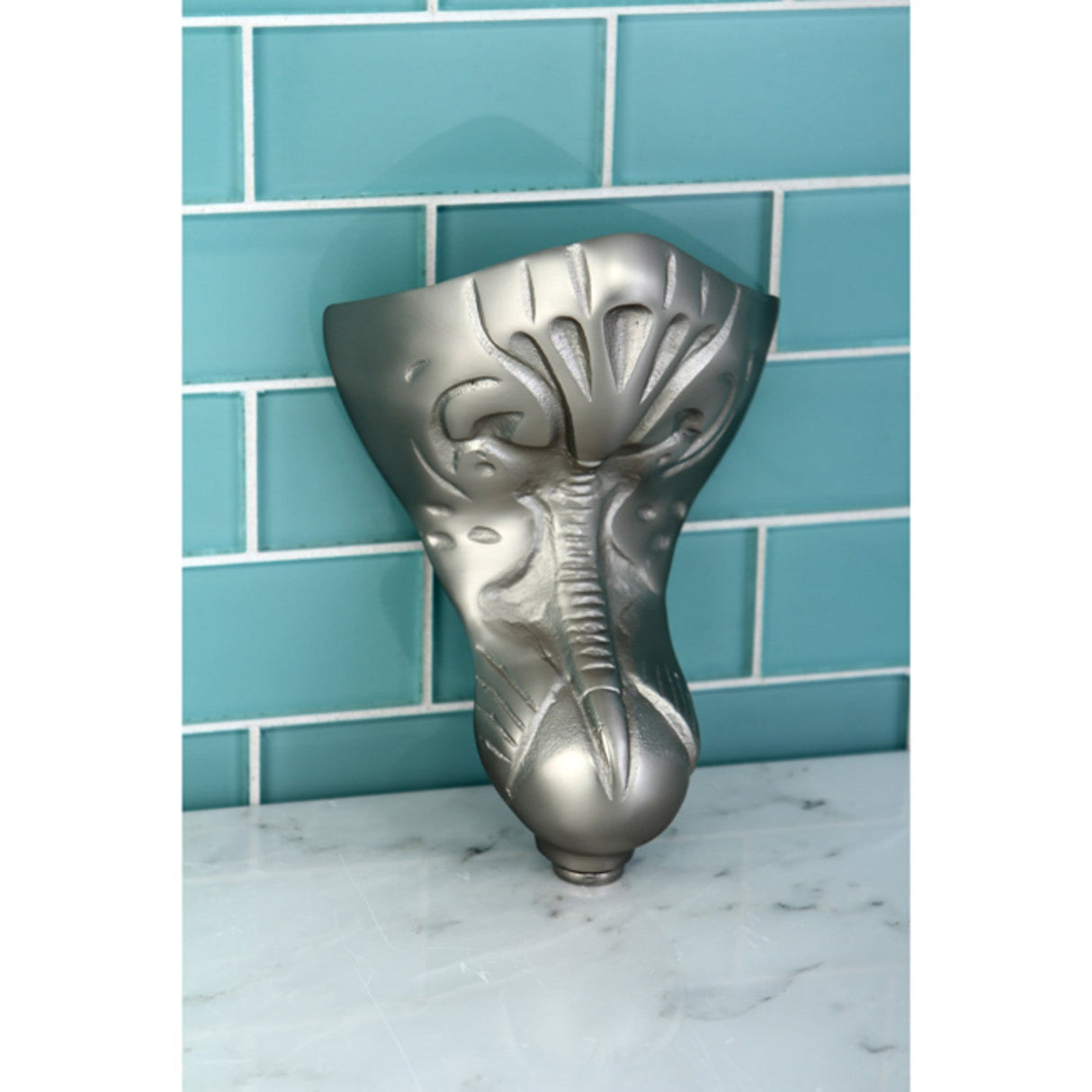 Aqua Eden VCTNT8 4-Piece (Set) Tudor Cast Iron Tub Feet, Brushed Nickel