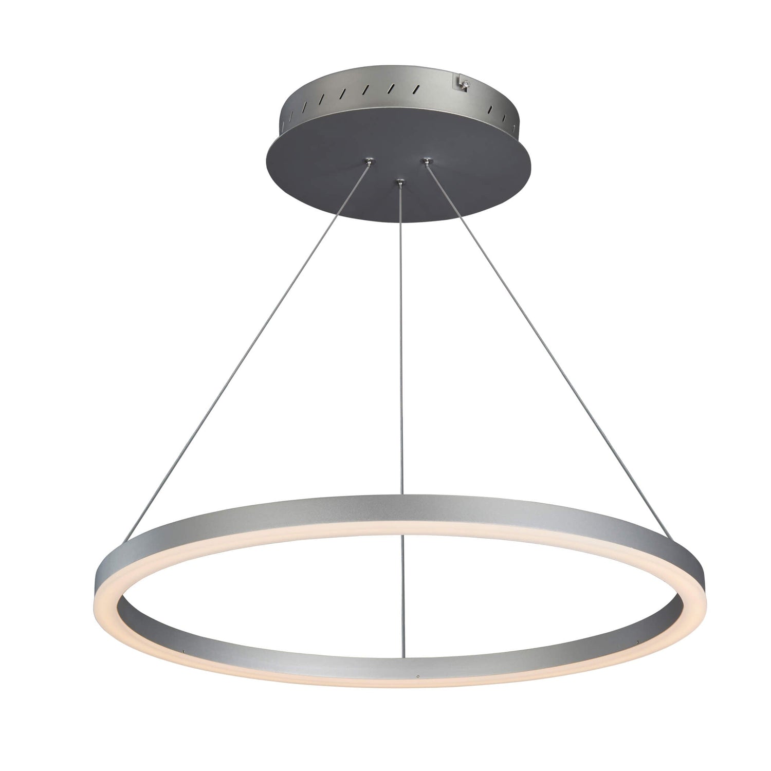 VONN Tania VMC31640AL 24" Integrated LED ETL Certified Pendant, Height Adjustable Chandelier in Silver