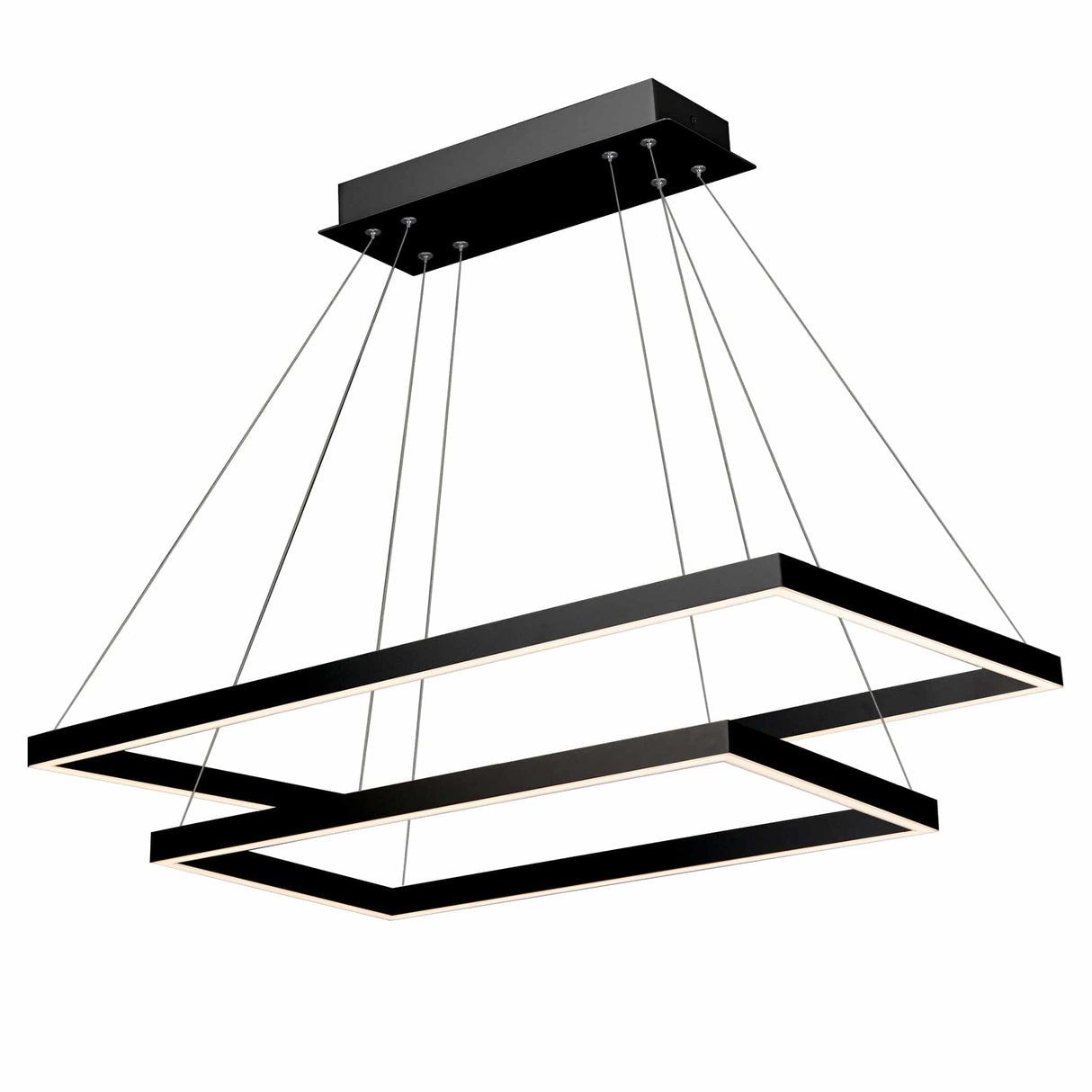 VONN Atria Duo VMC31710BL 29" Integrated LED ETL Certified Chandelier Height Adjustable Pendant in Black