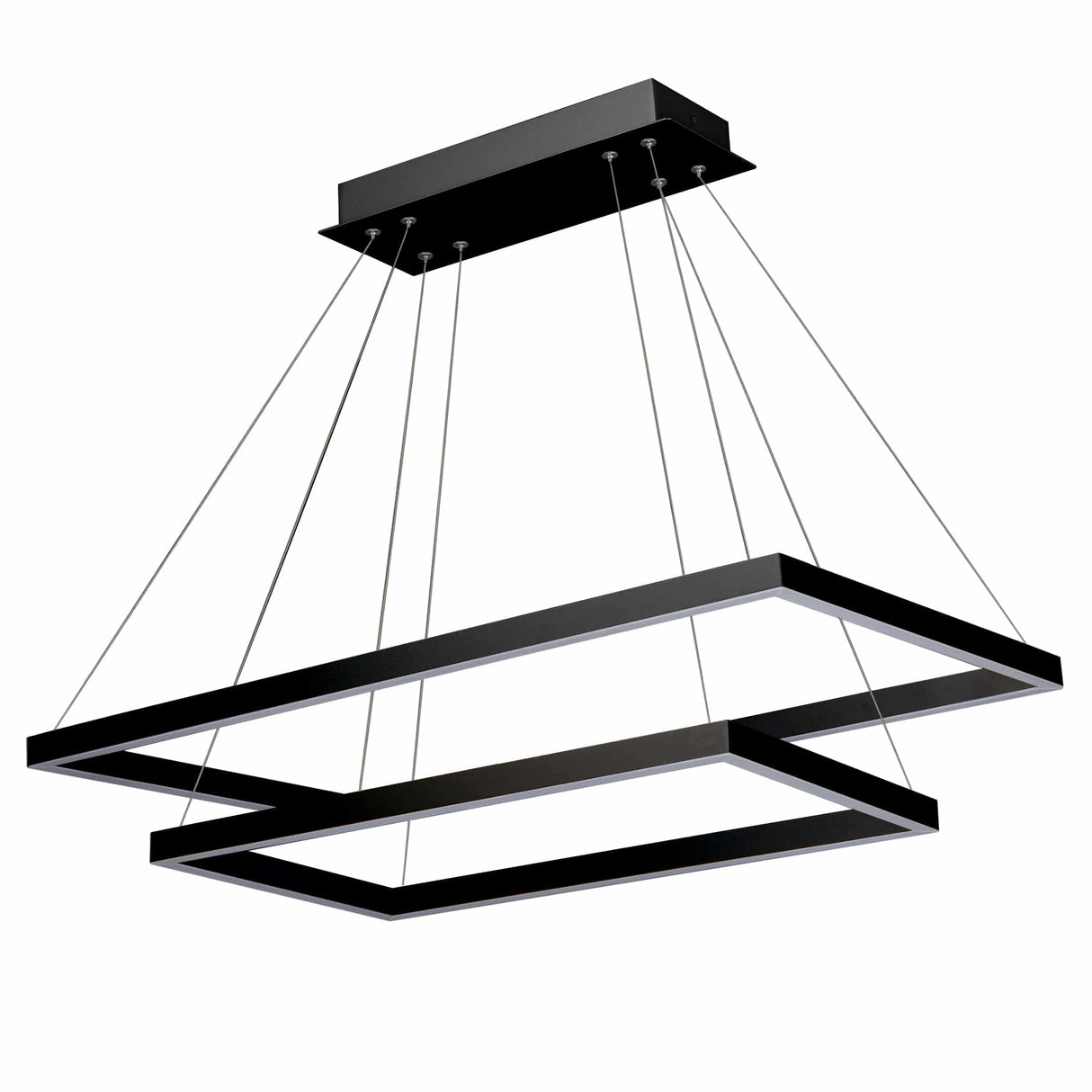 VONN Atria Duo VMC31710BL 29" Integrated LED ETL Certified Chandelier Height Adjustable Pendant in Black