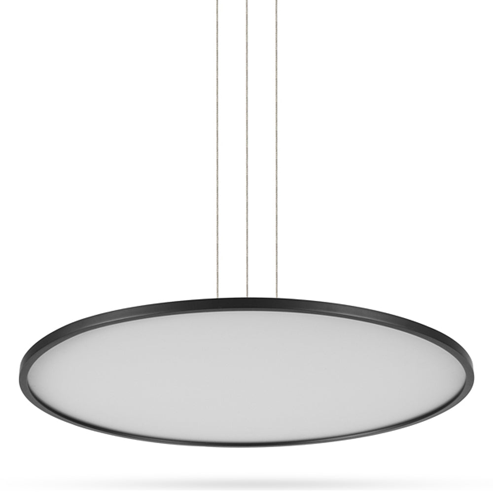 VONN Salm VMC31840BL 24" Integrated LED ETL Certified Pendant Light Height Adjustable Disc Chandelier, Black