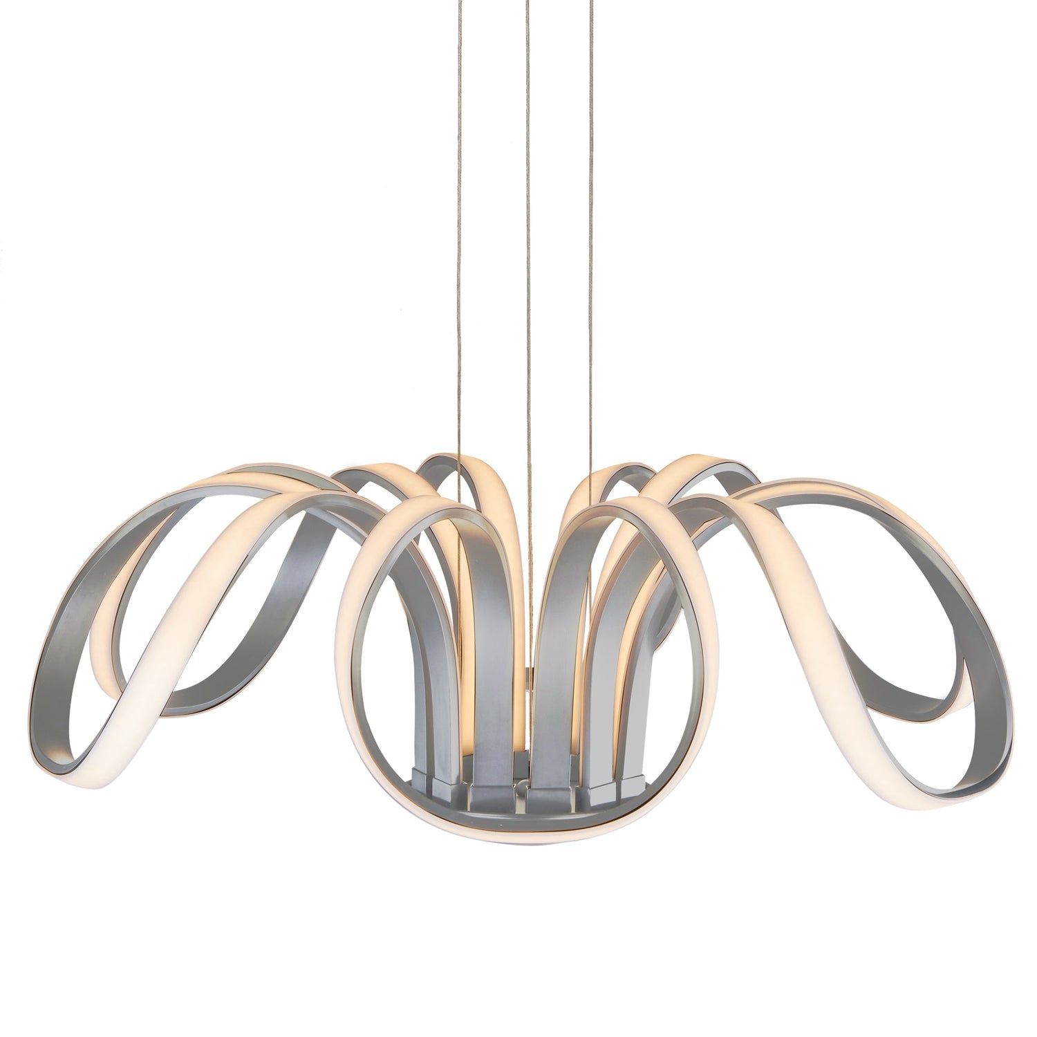 VONN Capella VMC32420AL 30" Integrated LED ETL Certified Chandelier Height Adjustable Pendant in Silver