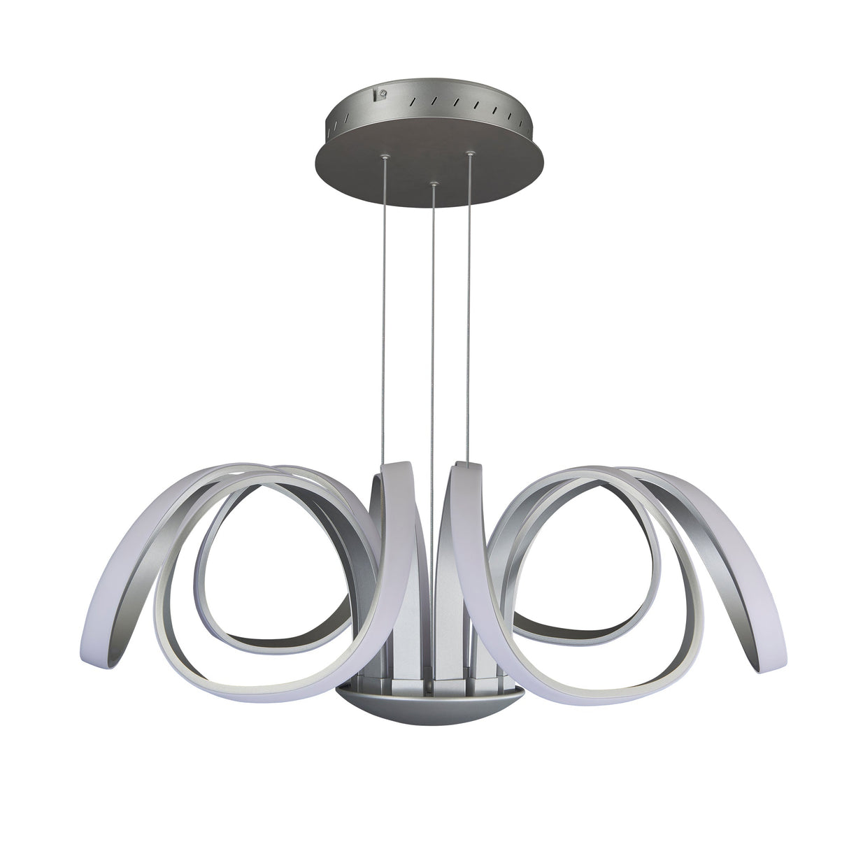 VONN Capella VMC32420AL 30" Integrated LED ETL Certified Chandelier Height Adjustable Pendant in Silver