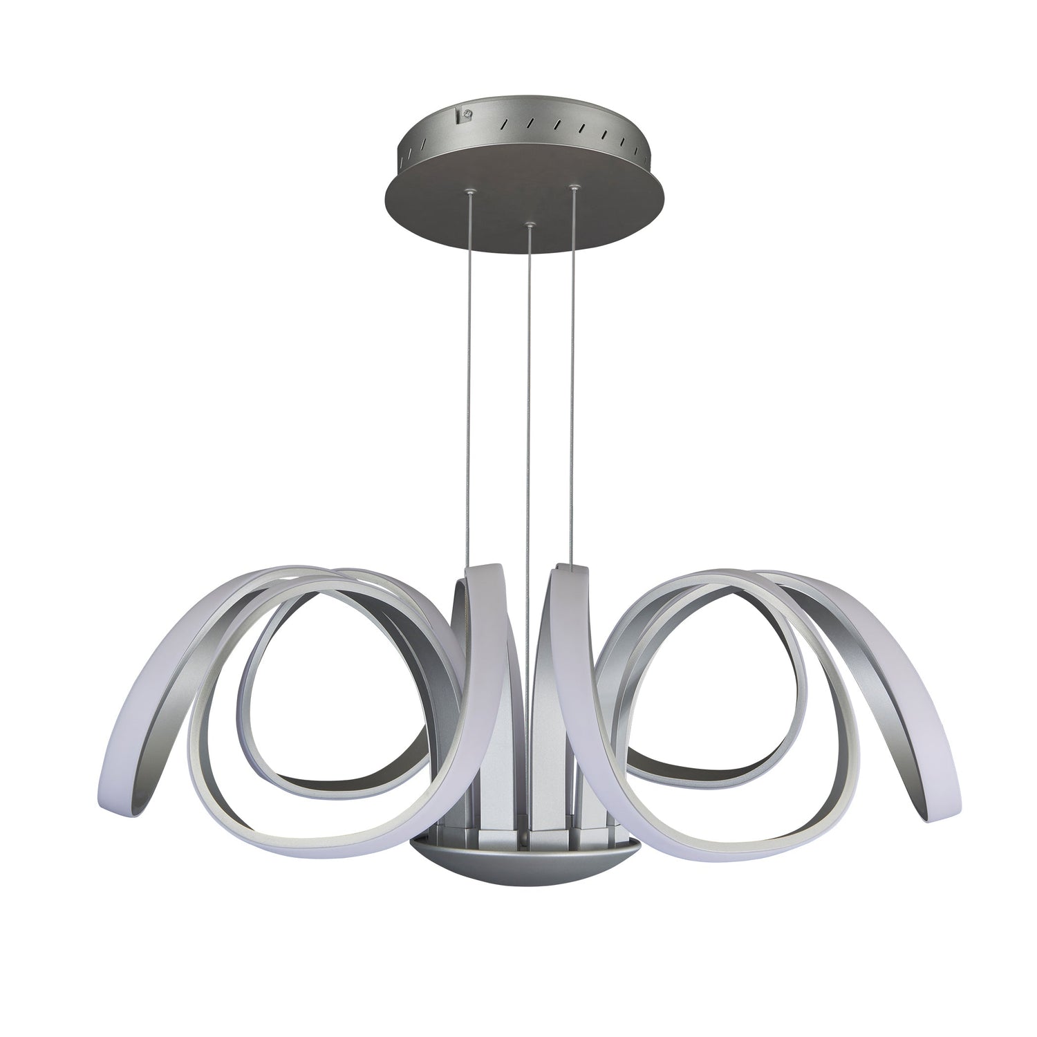 VONN Capella VMC32420AL 30" Integrated LED ETL Certified Chandelier Height Adjustable Pendant in Silver