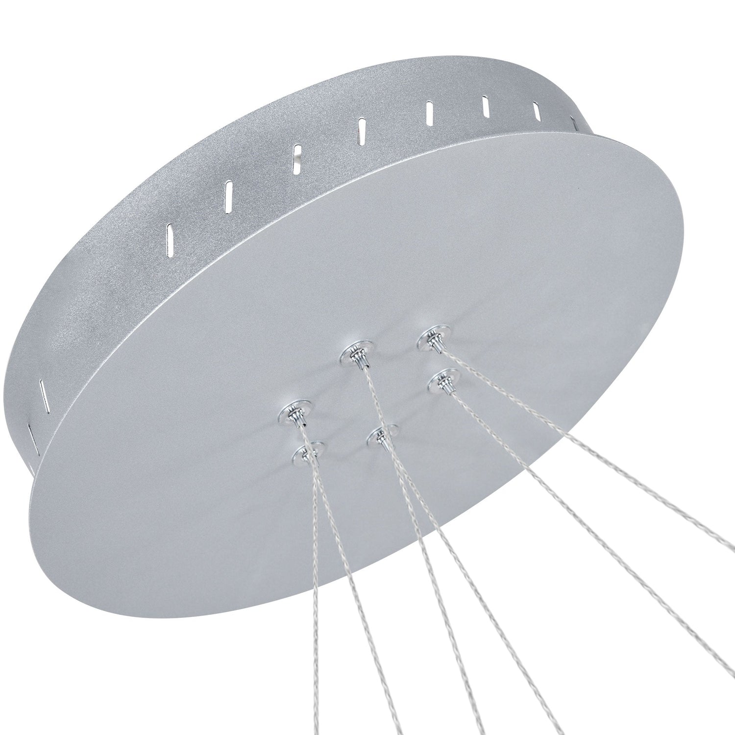 VONN Tania Trio VMC32500AL 32" Integrated LED ETL Certified Chandelier Height Adjustable Silver Pendant