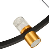 VONN Artisan Ellegi VMC34224BL 24" Integrated LED ETL Certified Pendant, Height Adjustable Chandelier, Black
