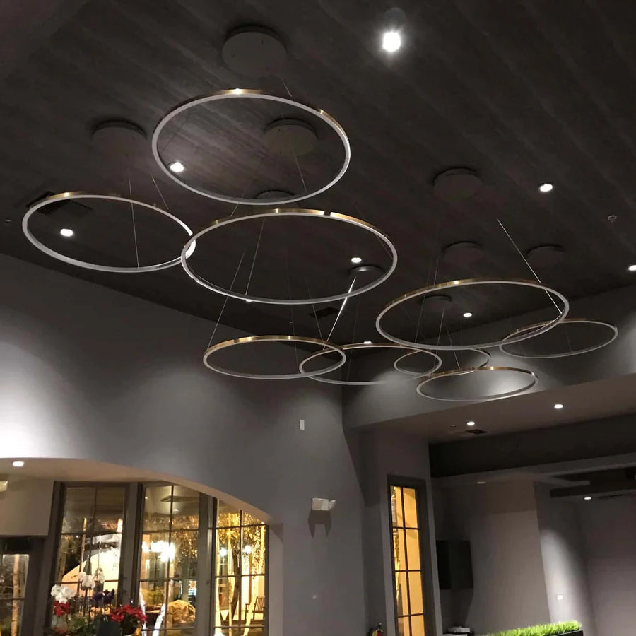 VONN Tania VMC34912BL 51" ETL Certified Integrated LED Chandelier Height Adjustable Pendant in Black