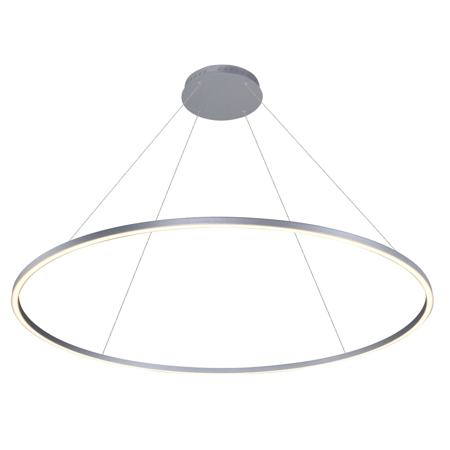 VONN Tania VMC34960AL 60" Integrated LED ETL Certified Chandelier, Height Adjustable Pendant in Silver