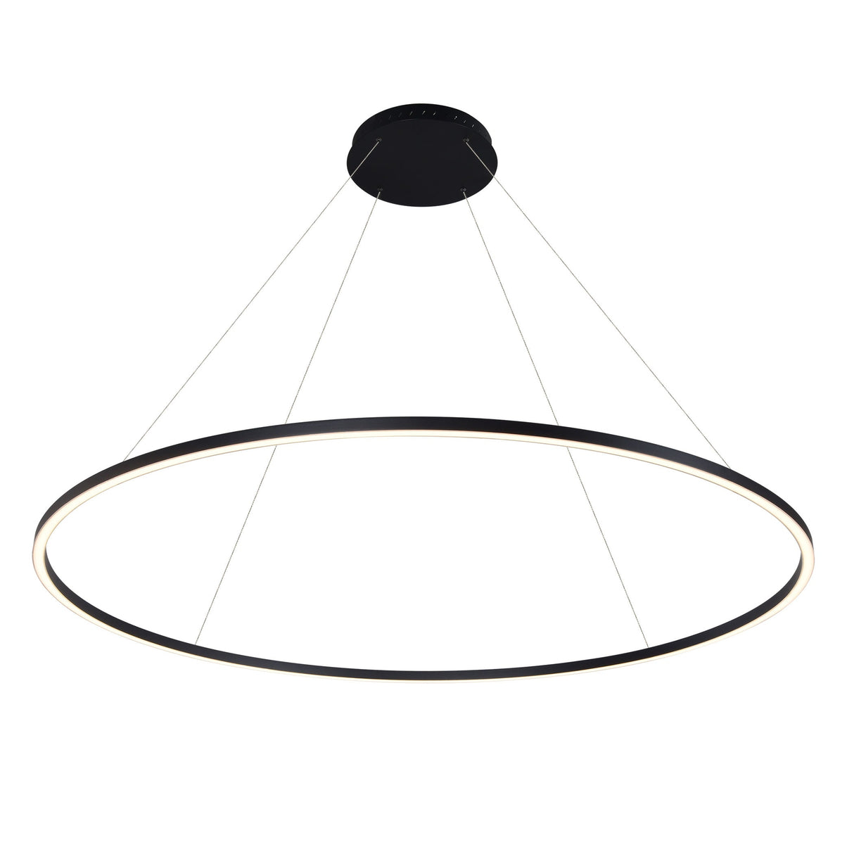 VONN Tania VMC34960BL 60" Integrated LED ETL Certified Chandelier, Height Adjustable Pendant in Black
