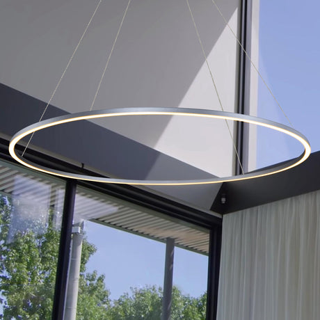 VONN Tania VMC34972AL 72" Integrated LED ETL Certified Chandelier, Height Adjustable Pendant in Silver