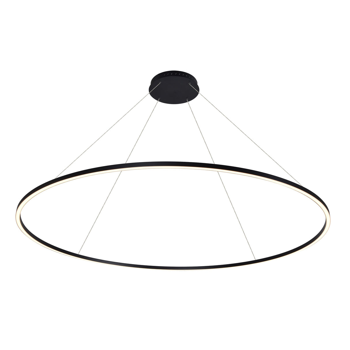 VONN Tania VMC34972BL 72" Integrated LED ETL Certified Chandelier, Height Adjustable Pendant in Black