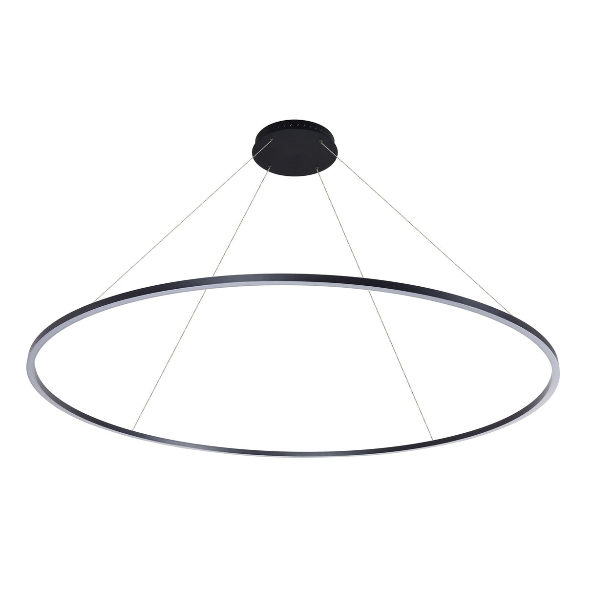 VONN Tania VMC34972BL 72" Integrated LED ETL Certified Chandelier, Height Adjustable Pendant in Black