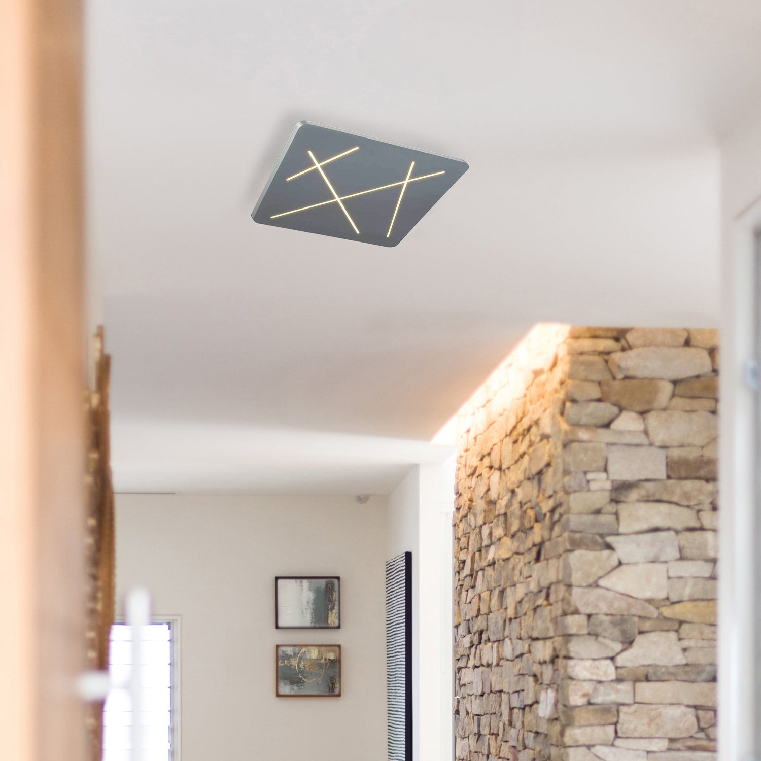 VONN Tureis VMCF41200AL 18" Integrated LED ETL Certified Ceiling Light Square Flush Mount in Silver