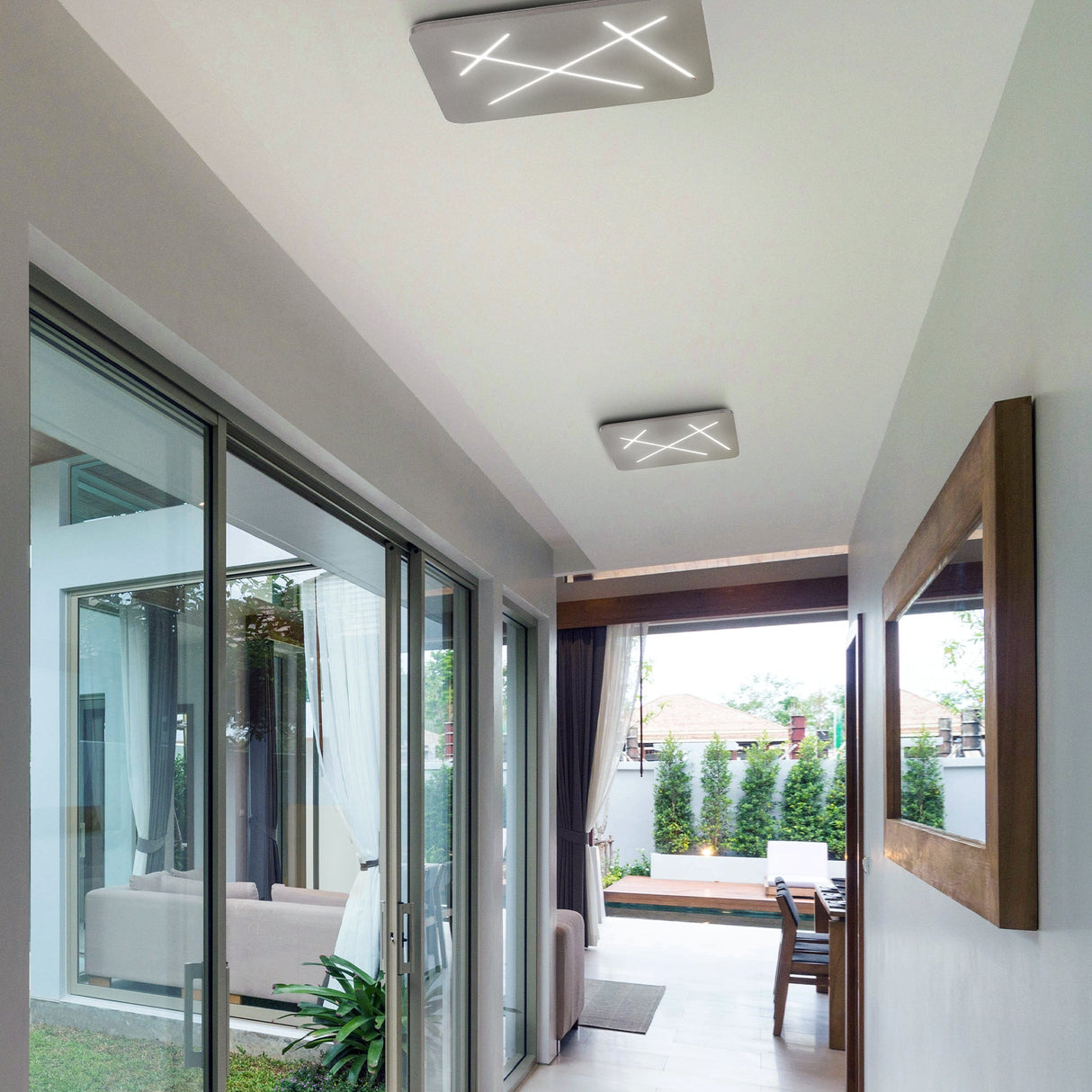 VONN Tureis VMCF41200AL 18" Integrated LED ETL Certified Ceiling Light Square Flush Mount in Silver