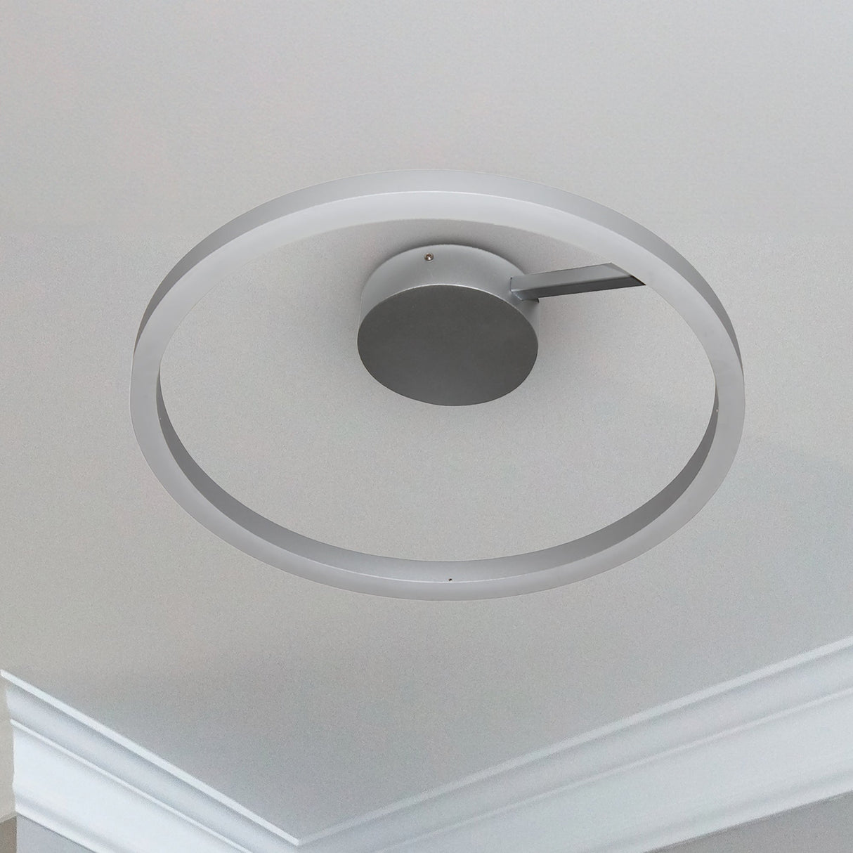 VONN Zuben VMCF41300AL 20" Integrated LED ETL Certified Ceiling Lighting Circular Semi Flush in Silver