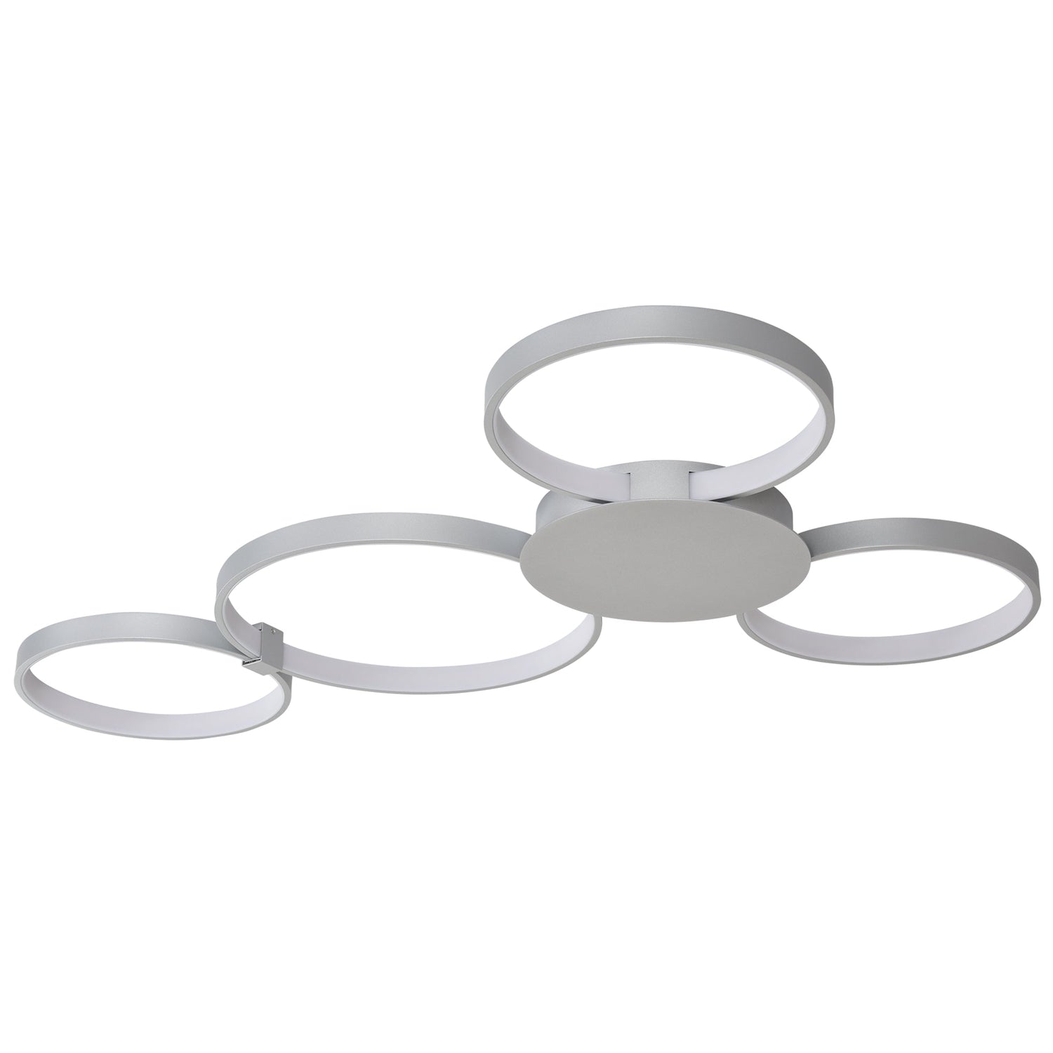 VONN Capella VMCF41500AL 43" Integrated LED ETL Certified Ceiling Light Multi-Ring Semi Flush in Silver