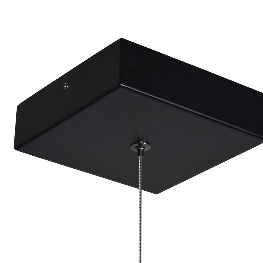 VONN Atria VMCP35551BL 51" Integrated LED ETL Certified Chandelier, Height Adjustable Square Pendant, Black