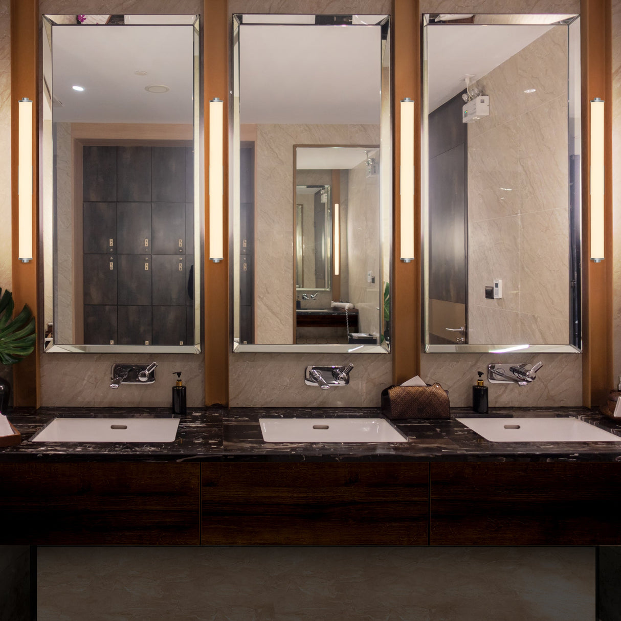 VONN Procyon VMW11300AL 25" Integrated AC LED ADA Compliant ETL Certified Bathroom Wall Fixture in Silver