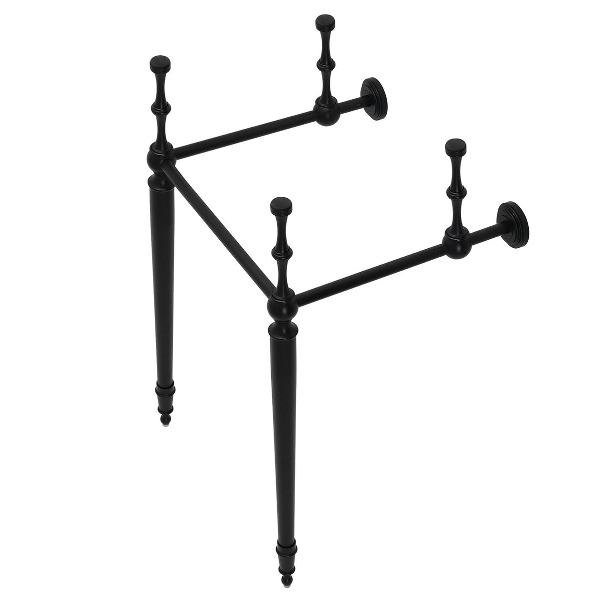 Edwardian VPB30160 Brass Console Sink Legs, Matte Black