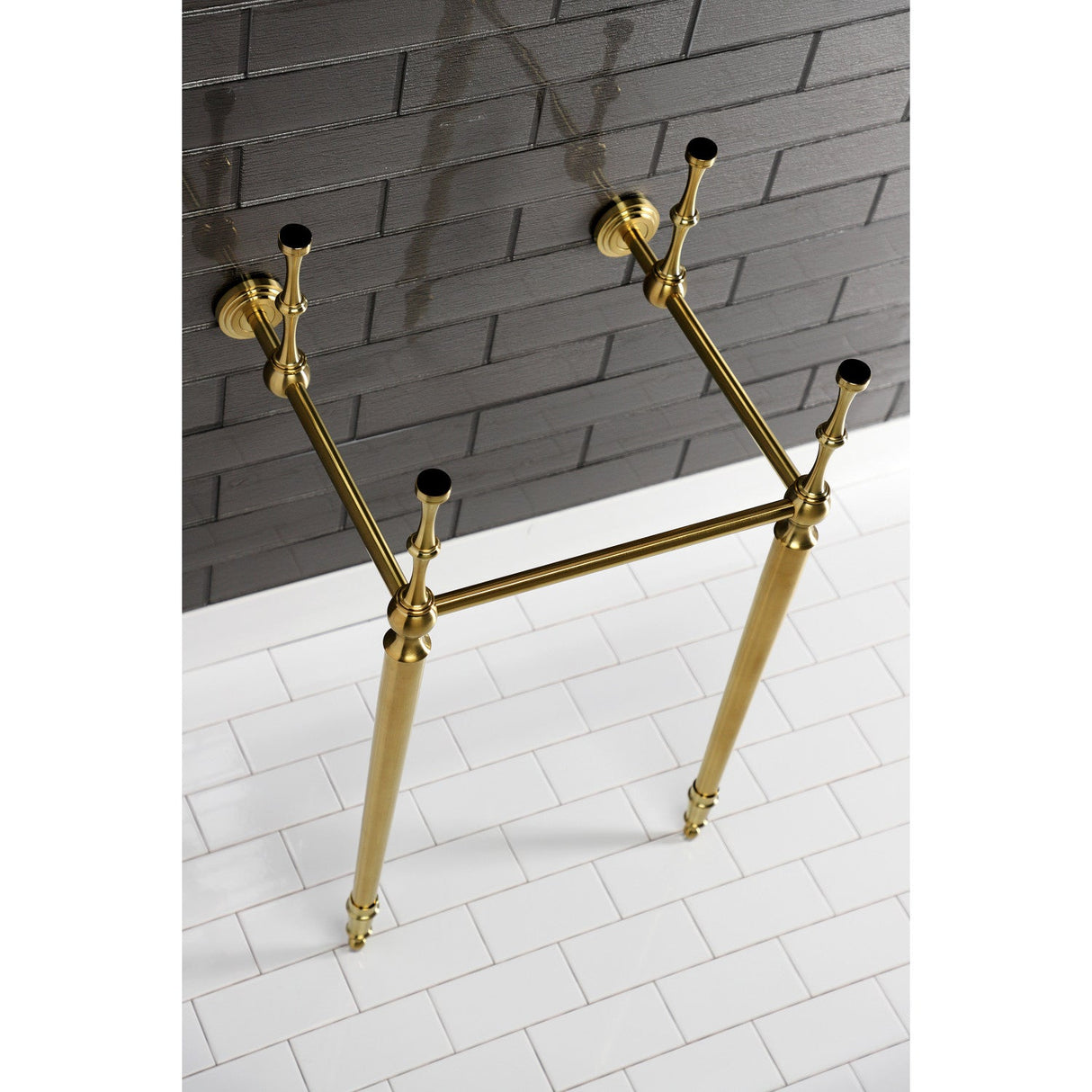 Edwardian VPB30167 Brass Console Sink Legs, Brushed Brass