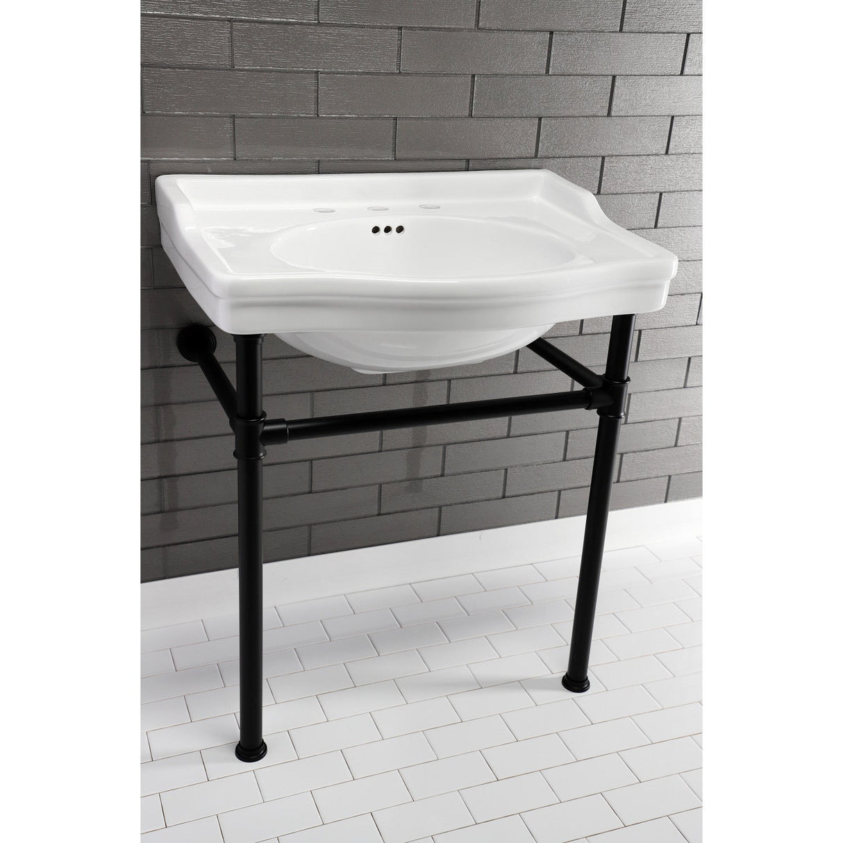 Fauceture VPB33080 Console Sink Legs, Matte Black