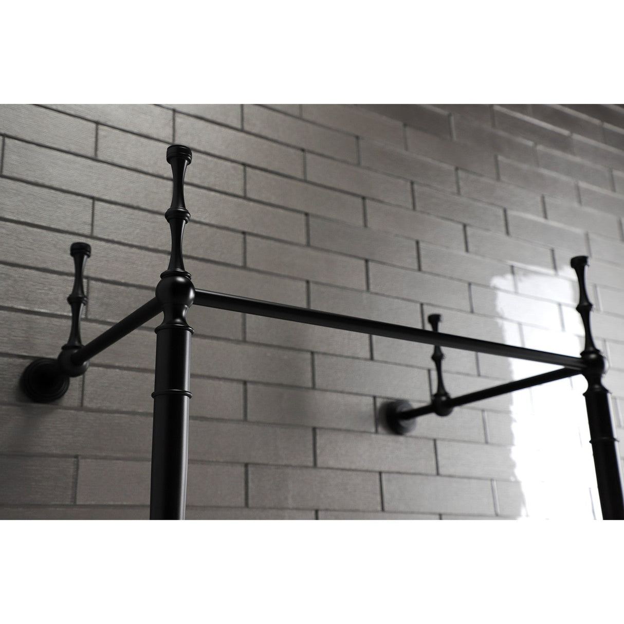 Edwardian VPB33280 Brass Console Sink Legs, Matte Black